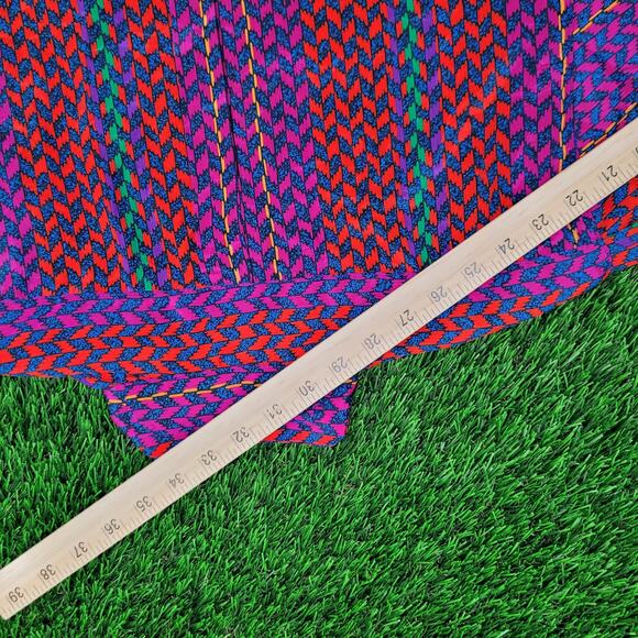 Vintage 90s MOD HIppie Button Shirt Womens Medium 22x24 Purple - Picture 9 of 12